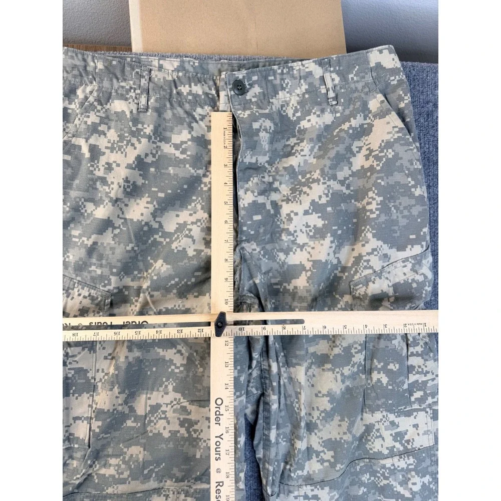 US Army Combat Uniform ACU Digital Camo Cargo Pants Large Regular Ripstop Mens